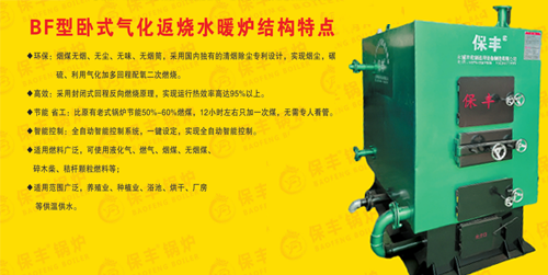 BF型卧式气化远程水暖炉(立式)